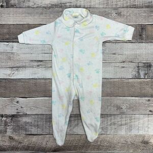 Vintage Nordstrom Small Horses Multicolor Baby Newborn Button Outfit Unisex